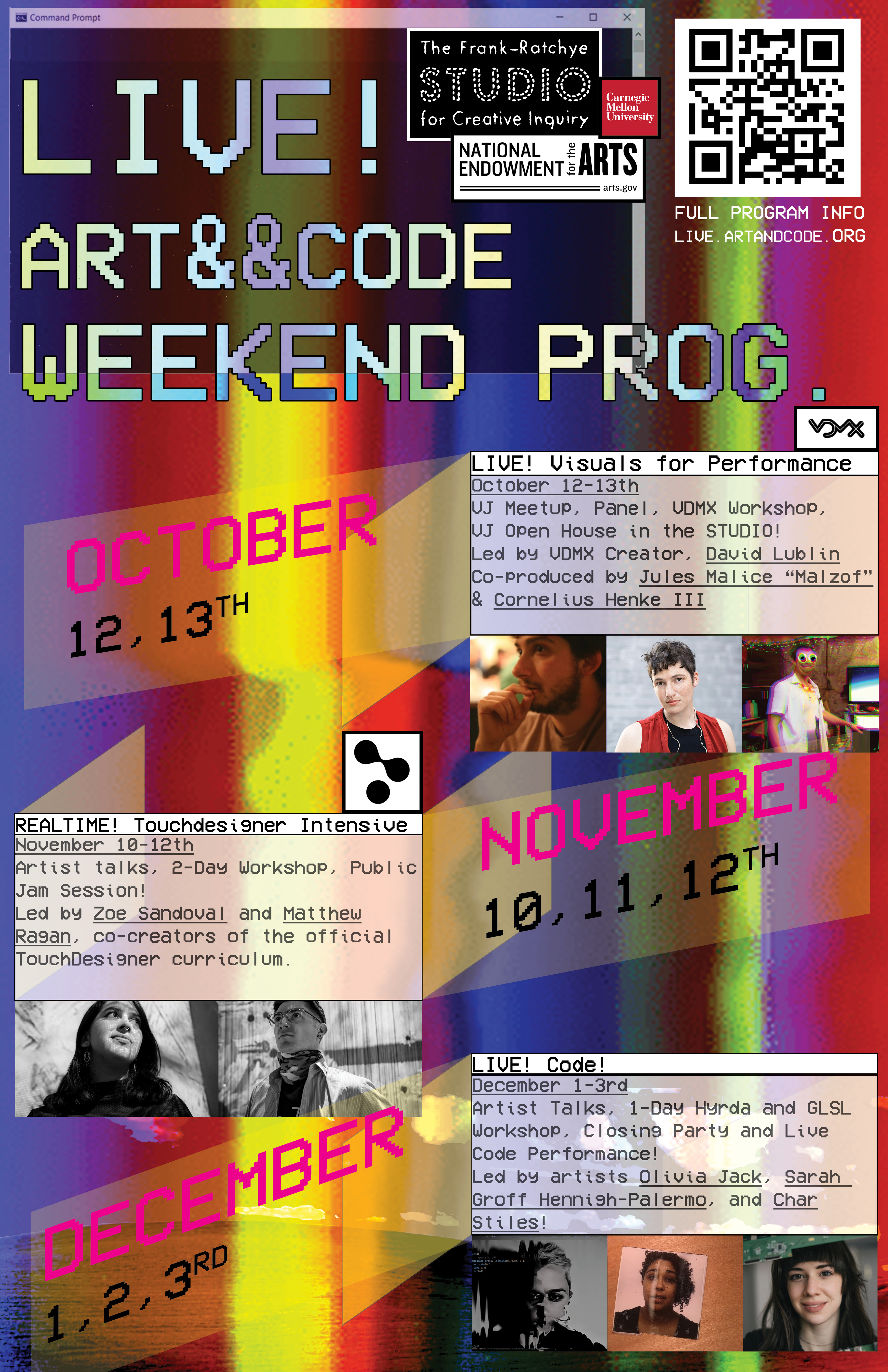Weekend Program Poster which is outlined in text below